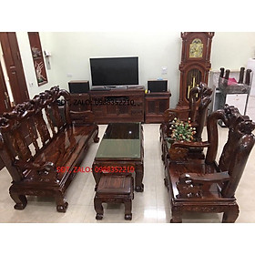 Mua #Tang khay tra go huong #Combo bàn ghế phòng khách + kệ tivi gỗ xoan giá rẻ