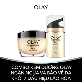 Combo Kem Dưỡng Olay Total Effects Ngăn Ngừa Và Bảo Vệ Da Khỏi 7 Dấu Hiệu Lão Hóa
