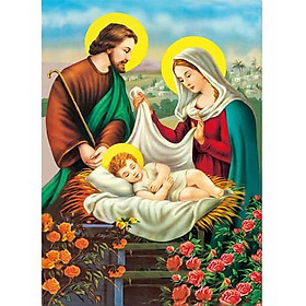 Mua Tranh thêu chữ thập Chúa Gia 45x67cm_ tự thêu