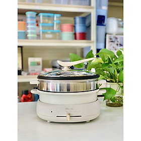 Mua  Hàng chính hãng  Nồi lẩu Bear NĐ C40W2 - 3 khay in 1  dung tích 4L  chống dính tốt  kèm khay hấp