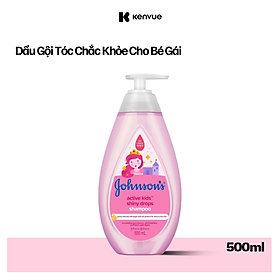 Hình ảnh Dầu gội óng mượt cho bé gái Johnson's Active Kids Shiny Drops Shampoo 500ml