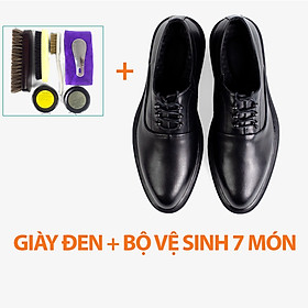 Giày da nam công sở đế cao Bụi Leather G123 - Da bò Nappa cao cấp - Phong cách trẻ trung năng động - Bảo hành 12 tháng - 38 - Kèm bộ vệ sinh