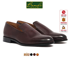 Giày tây nam công sở banuli da bê italian dây buộc wholecut loafer k3cl1
