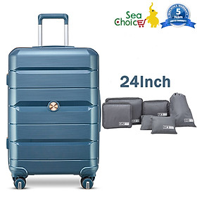 Vali du lịch Sea Choice chất liệu nhựa PP khóa TSA Dây kéo YKK Chống rơi bền đẹp nhiều Size 14+20/24/28'' - Bảo hành 5 năm