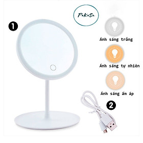 Gương Trang Điểm Cảm Ứng Để Bàn Có Đèn Led - Chính Hãng