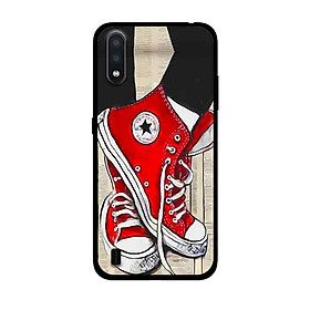 Ốp Lưng in cho Samsung Galaxy A01 Mẫu Giày Đỏ - Hàng Chính Hãng