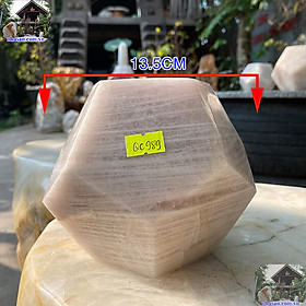 Mua Quả cầu 12 mặt thạch anh hồng tự nhiên khử tia ác xạ nặng 3.3kg đường kính 13.5cm - QC989