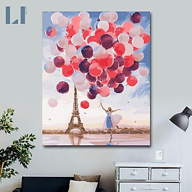 Mua Tranh sơn dầu số hoá có khung LIM Art- Tranh tô màu theo số cô gái ba lê