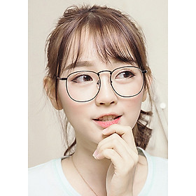 Mắt kính thời trang MK137 (Gọng đen, tròng trong suốt)