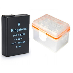 BỘ 2 PIN VÀ 1 ĐỐC SẠC ĐÔI KINGMA CHO NIKON EN-EL14- HÀNG CHÍNH HÃNG