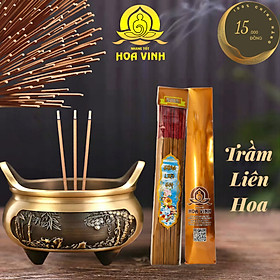 NHANG HOA VINH CHÍNH HÃNG - TRẦM LIÊN HOA 80 CÂY - MÀU CAM ĐẤT 15K - 4 TẤC