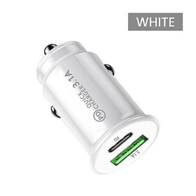 OLAF QC3.0 Bộ sạc xe hơi sạc nhanh màu đen cổng đen kép mini xe điện điện thoại bộ điều hợp PD 20W USB Type C sạc phí xe điện