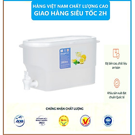 Bình Đựng Nước Có Vòi 3,5L Việt Nhật Để Trong Tủ Lạnh Tiện Lợi Đa Năng - Bình Đựng Nước Chất Liệu Nhựa PP Nguyên Sinh Sản Xuất Theo Tiêu Chuẩn Nhật Bản An Toàn Cho Người Dùng - Hàng Việt Nam