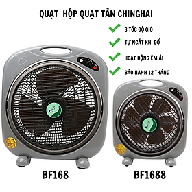 Quạt hộp, quạt tản Sothing Chinghai BF168- BF1688, 3 chế độ gió, tự ngắt khi đổ - Hàng chính hãng