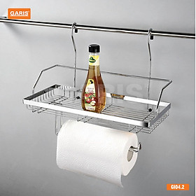 Giá treo gia vị và cuộn giấy, inox 304, mạ chrome Garis GI04.2