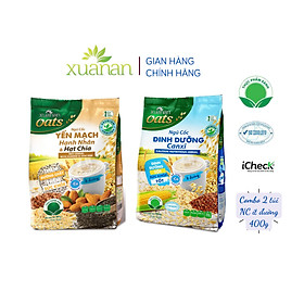 Combo Ngũ Cốc Yến Mạch Hạnh Nhân Hạt Chia 400G + Ngũ Cốc Dinh Dưỡng Canxi