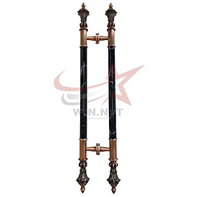 Mua Tay Nắm Cửa Kính Cường Lực  Cửa Nhôm - Tay Đồng Đỏ Đầu Hoa Thân Đá