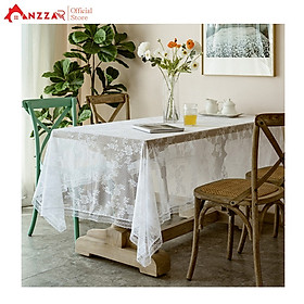 Mua Khăn trải bàn ren hoa đẹp sang trọng cho bàn tròn  bàn vuông  bàn chữ nhật  làm phông nền chụp ảnh đẹp Anzzar KB-02