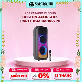 Loa Karaoke Bluetooth BOSTON ACOUSTICS Party Box BA-1002PB | Tích hợp Micro không dây | Tăng/giảm âm Bass ,Treble | Hàng Chính Hãng