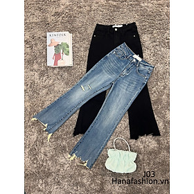 Quần Jeans ống tưa -J03 - Đen, Đen