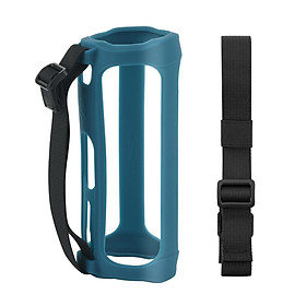Silicone Case Cover, with Shoulder Strap Rubber Carrying Pouch for JBL Flip 5 Bluetooth Speaker