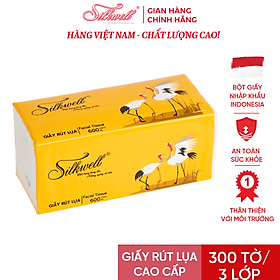 Khăn giấy ăn Silkwell 200 tờ 3 lớp dòng cao cấp siêu dai không mủn