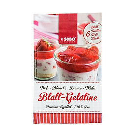 Gelatine hữu cơ dạng lá 10g SOBO