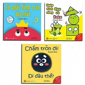 [Download Sách] Ehon Nhật Bản NHỮNG ĐIỀU KỲ DIỆU CỦA HÌNH KHỐI : Có Phải Hình Tròn Là Đẹp Nhất? + Ghép Hình Cùng Ryo Và Kaku + Chấm Tròn Ơi Đi Đâu Thế? (Bộ 3 cuốn Phát triển trí tuệ 0 - 6 tuổi - Tặng kèm Bookmark Happy Life)