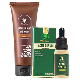 Bộ làm sạch da và tạm biệt mụn Wonmom ( 1 Sữa rửa mặt + 1 Serum mụn )