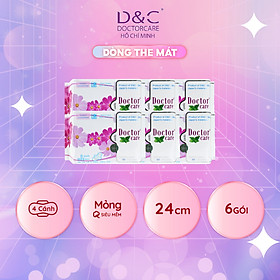 Combo 6 Băng vệ sinh thảo dược Doctor Care, BVS ban ngày 24cm siêu khô thoáng cả ngày dài