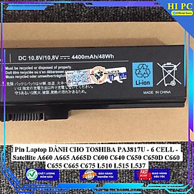 Pin dành cho laptop TOSHIBA PA3817U Satellite A660 A665 A665D C600 C640 C650 C650D C660 C655 C665 C675 L510 - Hàng Nhập Khẩu 