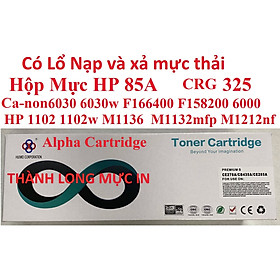 Mua Hộp Mực 85A dành cho Canon 6030w F158200 F166400 6000 6030 3050 6018 312-325 MF 3010 Mực in HP P1102 P1102w M1136 M1130 M1132mf M1212nf M1139 -Có Lỗ Đổ Mực- Hàng chính hãng Alpha Cartridge