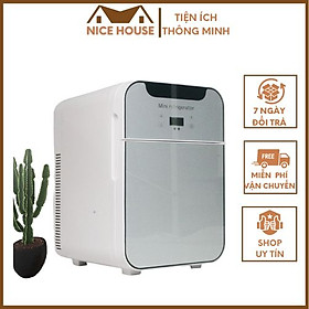 Mua Tủ lạnh mini  tủ mát mini 20L có 2 chiều nóng và lạnh  2 cánh có màn hình led Sử dụng được trên ô tô Hàng Nhập Khẩu