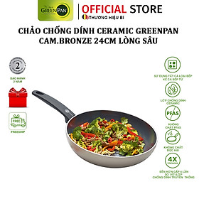 Mua Chảo chống dính ceramic cao cấp GreenPan Cam.Bronze 24cm sâu - 675952