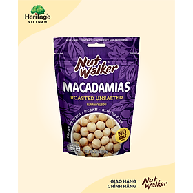Nut Walker - Gói 140gr Hạt Macadamias rang không muối (Dry Roasted Unsalted Macadamias)