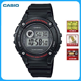 Đồng Hồ Điện Tử Nam Chính Hãng Casio W-216H-1AV Dây Nhựa