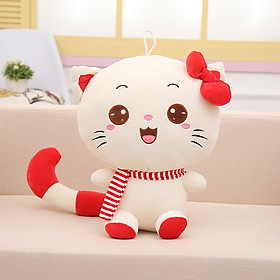 Gấu Bông Mèo Tiểu Thư Gb242 (Tặng 1 Móc Khóa Dây Da Pu Đính Đá Lấp Lánh Màu Ngẫu Nhiên)