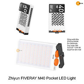 Zhiyun Fiveray M40 đèn led mini 2700-6200k công suất 40w