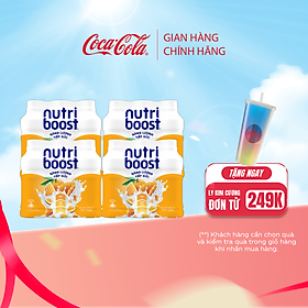 Lốc 24 Chai Thực phẩm bổ sung Nước uống sữa trái cây Nutriboost hương cam 297ml/Chai Coca-Cola Official Store