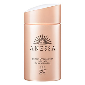 Sữa Chống Nắng Dịu Nhẹ Cho Da Nhạy Cảm Anessa Perfect UV Sunscreen Mild Milk SPF50+, PA++++ 60ml