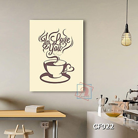 Tranh chữ nghệ thuật trang trí quán cafe kích thước 30x40cm - CF021-024