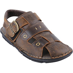 Giày Sandal Nam Da Bò Cao Cấp SUNPOLO SUSDA20N - Nâu (Size