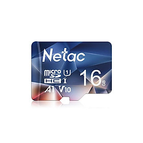 Thẻ nhớ tốc độ cao Netac P500 16GB Thẻ TF Thẻ Micro SD U3 V30 100MB / S  Máy ảnh Camera hành trình Micro SD-Màu xanh dương-Size