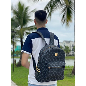 Balo da M.C.M Unisex đi học đi chơi phong cách Hàn Quốc Size 40x36 cm