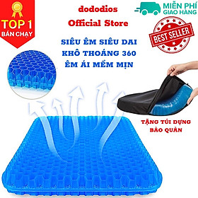 Đệm ngồi 3D Silicon cao cấp thoáng khí chống đau mỏi, Lưu Thông Máu Thoáng Khí - Hãng dododios