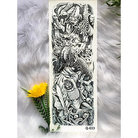 KaoKao  HCMHình xăm dán tattoo kín lưng trắng đen 34x48cm Đức Phật  Shop phát ngẫu nhiên hoặc khách chọn