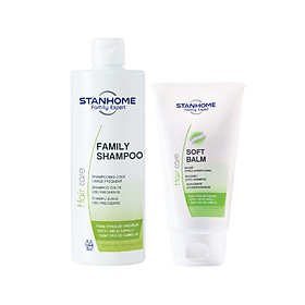 Combo Family shampoo - Dầu gội không xà phòng tinh chất Yến mạch 400ml và Soft balm - Dầu xả tinh chất yến mạch 150ml