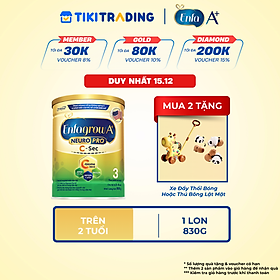 [Cho cả trẻ sinh mổ] Sữa bột Enfagrow A+ NeuroPro 3 C-Sec 800g cho trẻ từ 2-6 tuổi