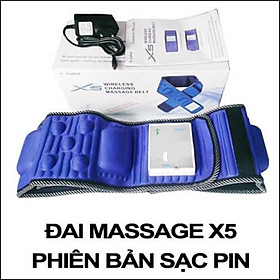 Đai massage X5 xài pin không cần dây phiên bản dùng pin sạc tiện lợi..