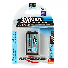 Pin sạc 9V - 300mAh ANSMANN - Hàng Nhập Khẩu